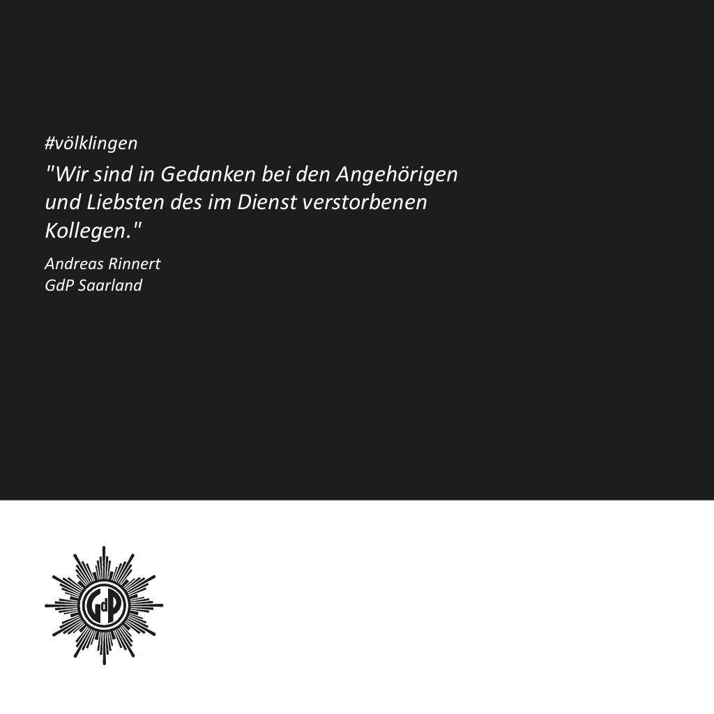 Wir sind erschüttert und in tiefer Trauer über den Tod unseres Kollegen im Saarland! 

Der Familie des Verstorbenen, seinen Kolleginnen und Kollegen, sowie allen am Einsatz Beteiligten wünschen wir von Herzen ganz viel Kraft.

#einervonuns #voelklingen #saar #polizei #saarland