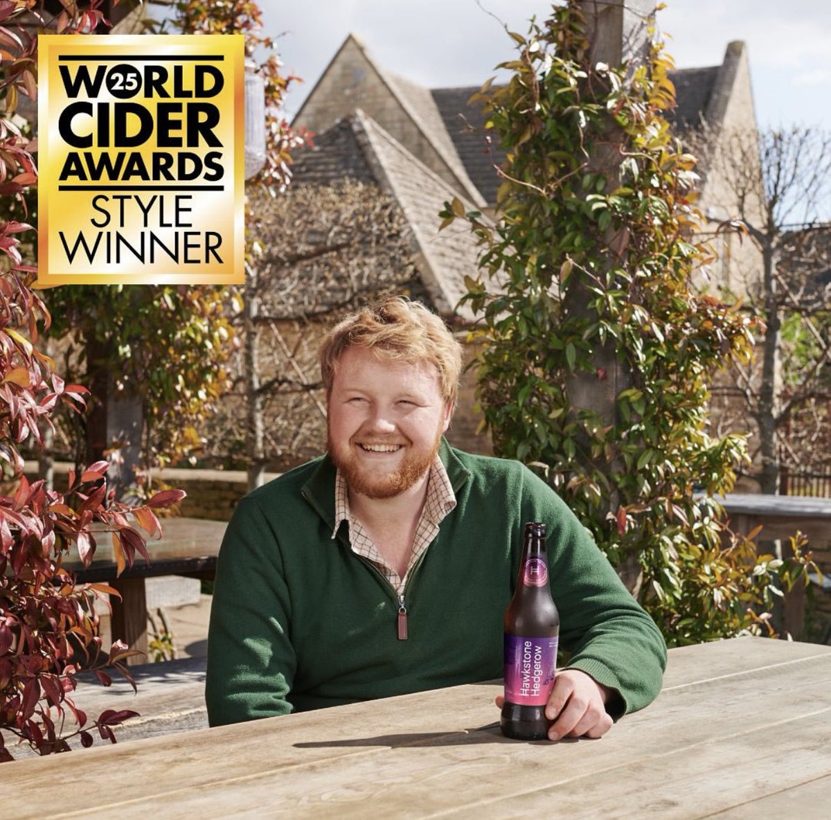 Kaleb’s cider just won a gold at The World Cider Awards! And better still his Hedgerow Cider has won the best fruit cider in England!🏴󠁧󠁢󠁥󠁮󠁧󠁿