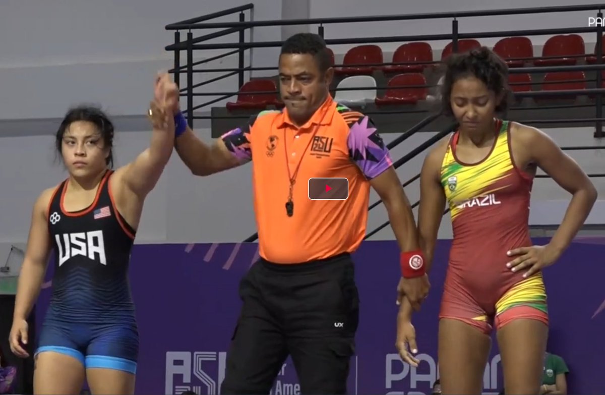 Brianna Gonzalez will bring home 🥉 from the JR Pan-Am Games at 53kg after securing the first-period FALL over Kailane Araujo (BRA).

Gonzalez struck for a pair of double-leg takedowns after some early hand fighting, running a bar following the latter to end the match in style.