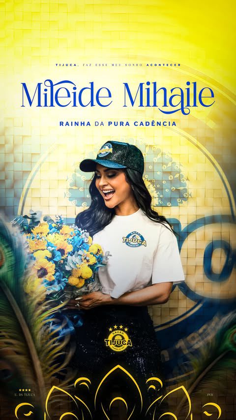 Portaldamileide's tweet photo. AVISA QUE É ELA! Mileide Mihaile é a nova Rainha Bateria da Unidos da Tijuca.

#Carnaval2026 #Unidosdatijuca https://t.co/6YI9wUqmpr