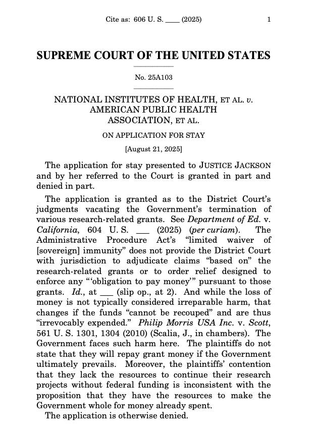 BREAKING: In a 5-4 decision, the Supreme Court allows Trump to cut $783 million in DEI research funding 

HUGE WIN