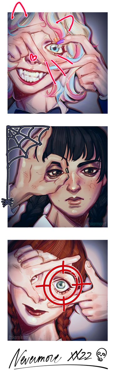 Wednesday, Enid and Agnes if they were totally normal for each other (never gonna happen) 

#WednesdaySeason2