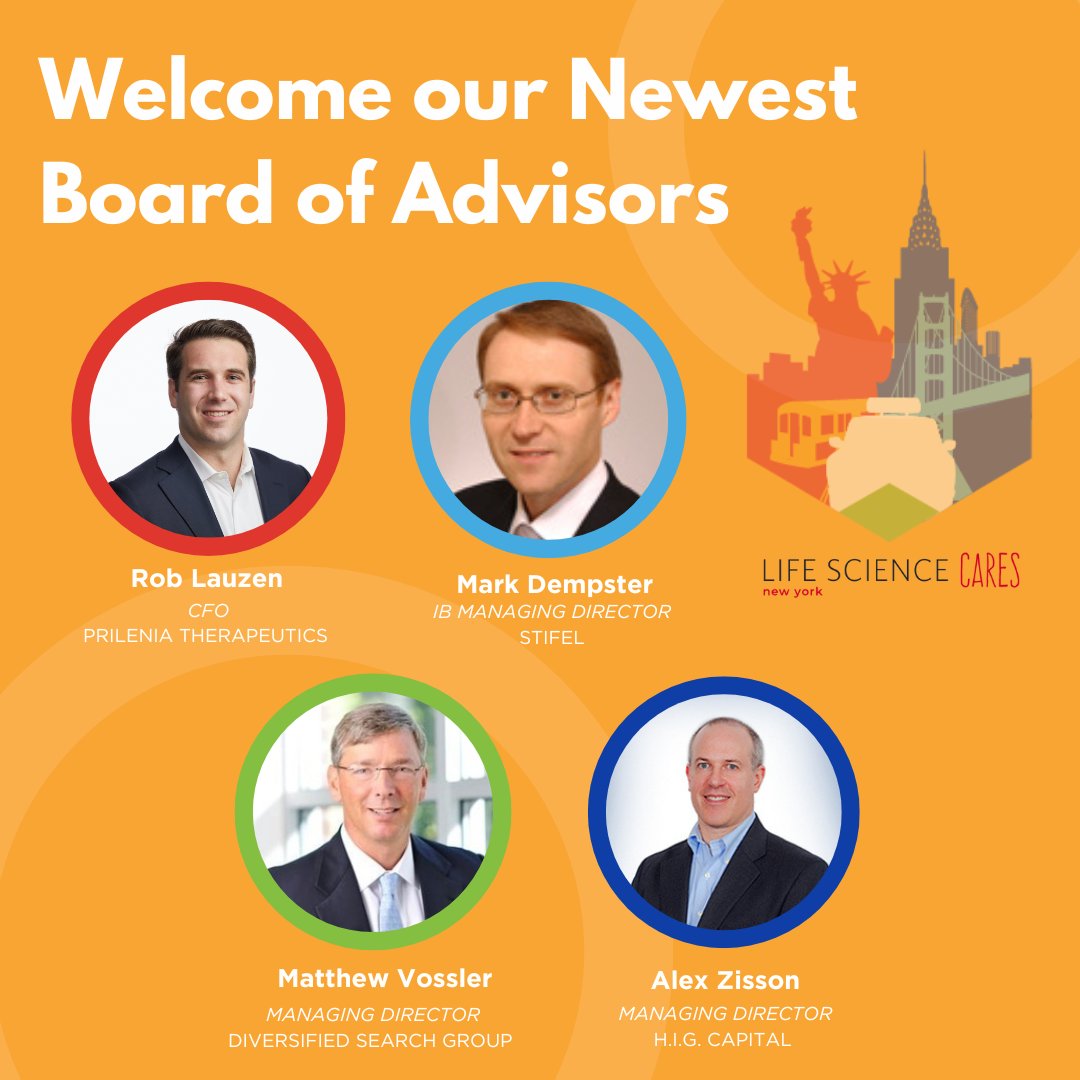 Join us in welcoming our newest additions to the <a href="/LS_CaresNY/">Life Science Cares New York</a> Board of Advisors!
Reach out to elizabeth@lifesciencecares.org to learn about how you can get involved in our work fighting #poverty in NYC. 

For more: lifesciencecares.org/new-york/ 

#biotech #volunteering #thanks