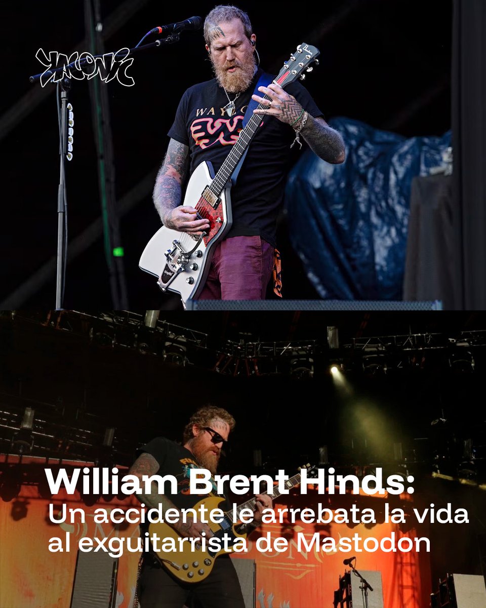 Yaconic's tweet image. La muerte de William Brent Hinds a los 51 años conmociona al mundo del rock. El exguitarrista de Mastodon falleció en un accidente de moto, cerrando un capítulo lleno de música y controversia. 

🔗 bit.ly/3Js9wva 🔗

#Mastodon #BrentHinds #RIP #HeavyMetal #Música