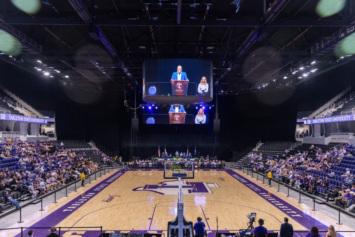 TarletonState's tweet photo. Introducing the EECU Center!
 
We proudly celebrated the grand opening of our state-of-the-art multipurpose arena this morning. With 148,000 square feet of space, the EECU Center will host concerts, conventions, symposiums, Texan basketball and more. 

🔗 https://t.co/cgxE2Vp24w https://t.co/AvFj2Y5bpn