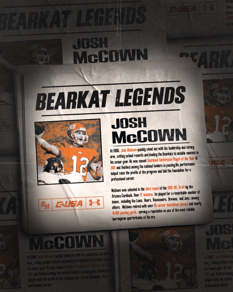Tyler Poe (@tyler_poe) on Twitter photo This weeks edition is the greatest journeyman in nfl history
<a href="/JoshMcCown12/">Josh McCown</a> <a href="/BearkatsFB/">Sam Houston Football</a> This weeks edition is the greatest journeyman in nfl history
<a href="/JoshMcCown12/">Josh McCown</a> <a href="/BearkatsFB/">Sam Houston Football</a>