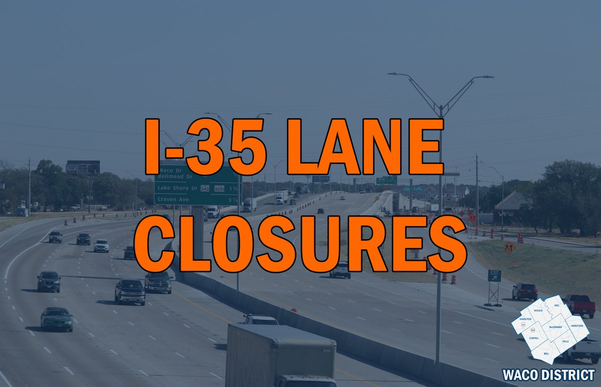 Crews plan to close the northbound I-35 off ramp (exit 330A) tonight from 7 pm,   Thurs. August 21, to 8 am, Fri. August 22, as part of the My35 Waco South   Construction Project. This closure will allow crews to extend the merge lane   for an easier exit onto the frontage road.