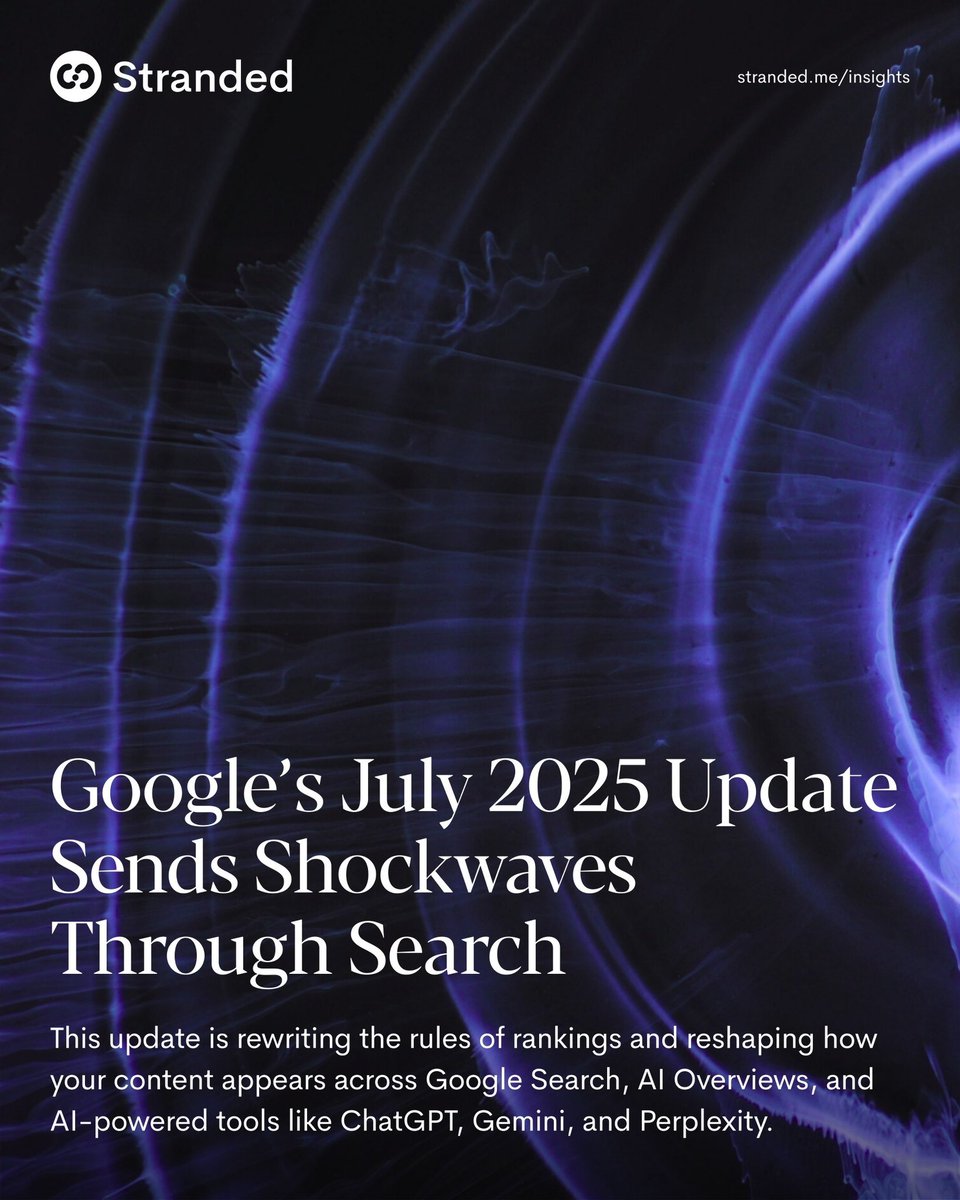 strandedme's tweet photo. Google's July 2025 Algorithm Update is sending shock waves through search.

Read more: https://t.co/ZpKqf3vFjr https://t.co/BqzDjZPjB8