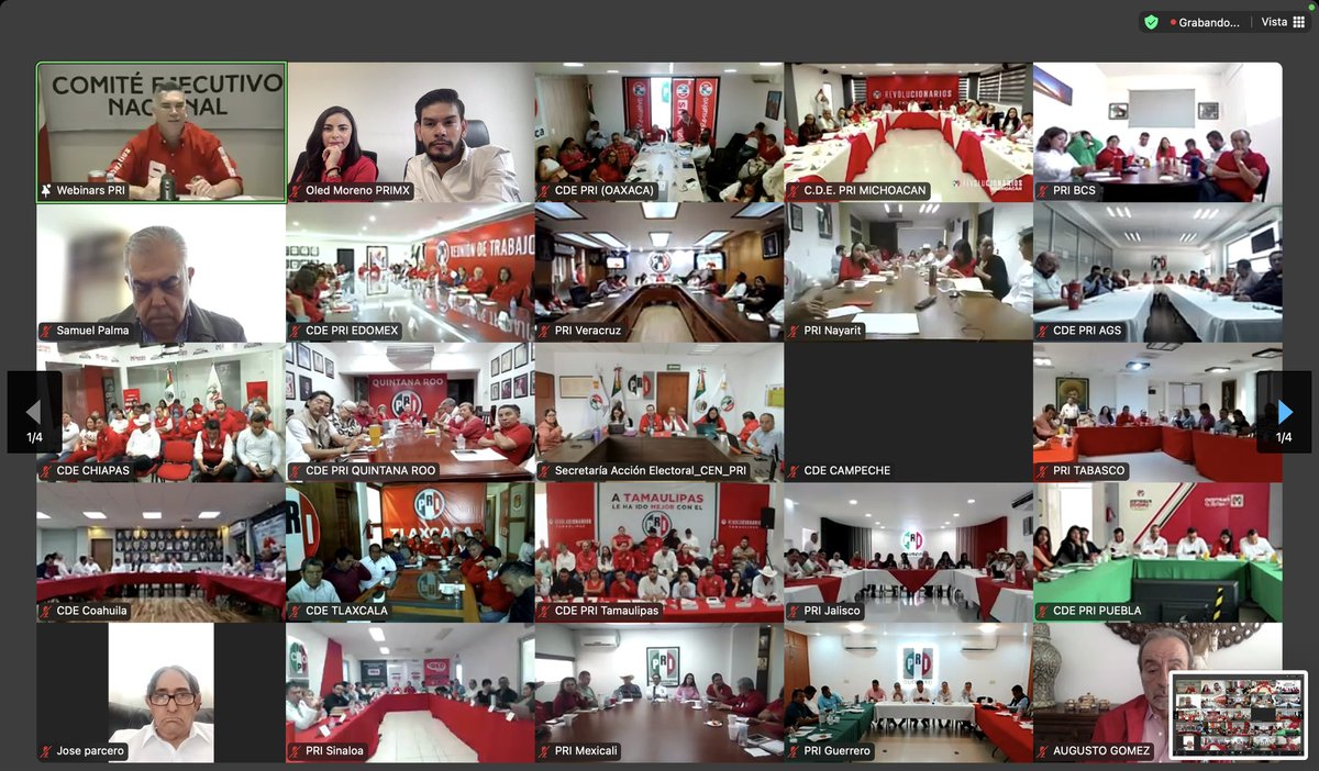 Presentes en la Reunión de Evaluación del <a href="/PRI_Nacional/">PRI</a>, encabezada por nuestro líder <a href="/alitomorenoc/">Alejandro Moreno</a>.