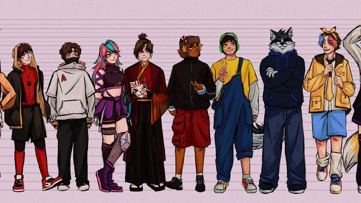 tsav0411's tweet photo. WBNS :D
una ficha de alturas (headcanon mio) y diseños inspirados de sus skins de minecraft, estilo irl de cada uno y pinterest XD

#wbns https://t.co/sxsq7g6Coc