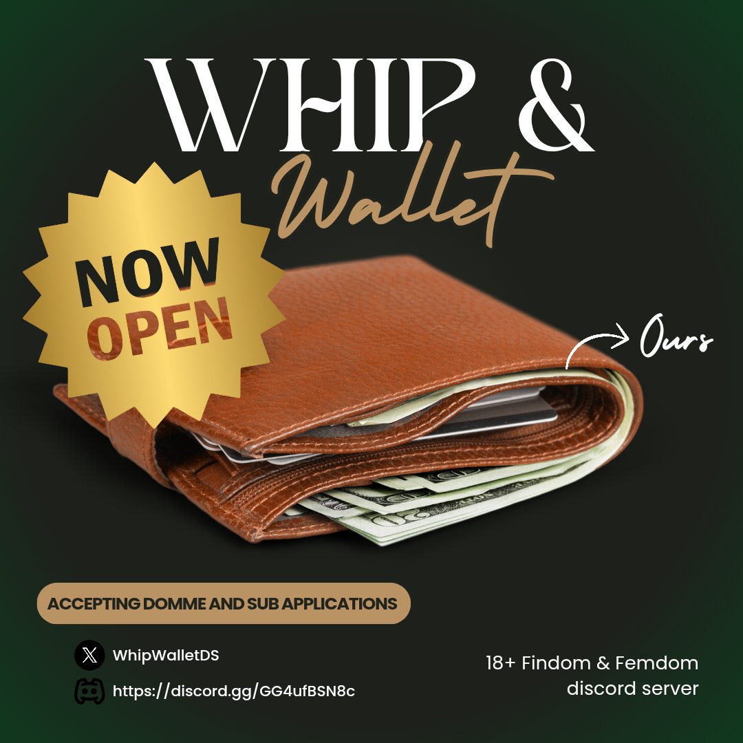 If you're not in here.. why?
<a href="/WhipWalletDS/">Whip & Wallet Findom Discord</a>