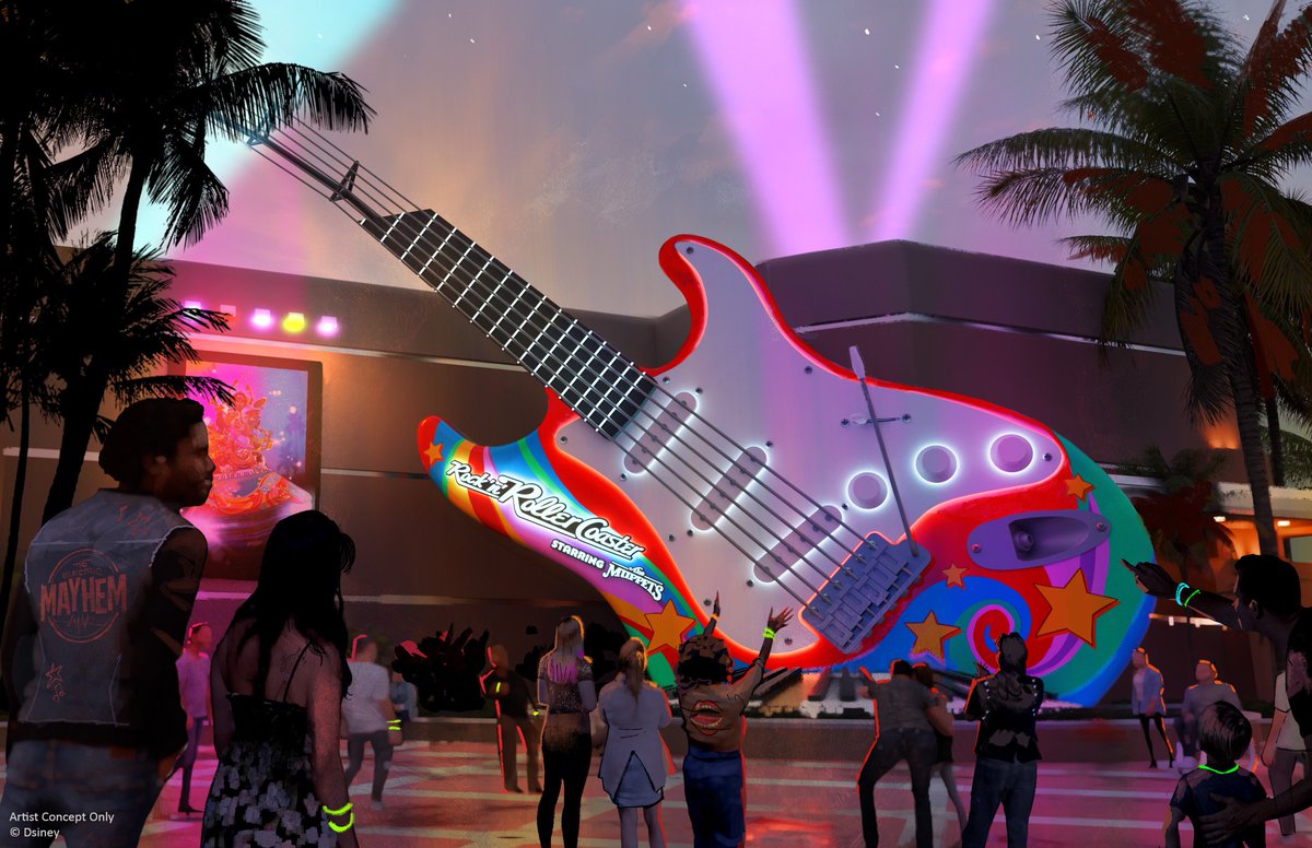 DrewDisneyDude's tweet image. BREAKING: Walt Disney World reveals the storyline for Rock ‘n’ Roller Coaster Starring The Muppets, opening in 2026 at Disney’s Hollywood Studios:

• Animal, Dr. Teeth, and the rest of the band are nowhere to be found

• G-Force Records stays

• Vibrant and psychedelic new…