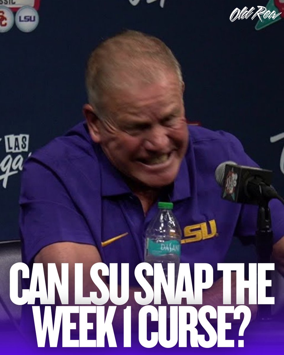 OldRowSports's tweet photo. LSU has lost FIVE season openers in a row🥶 https://t.co/wpyBqbeWRe