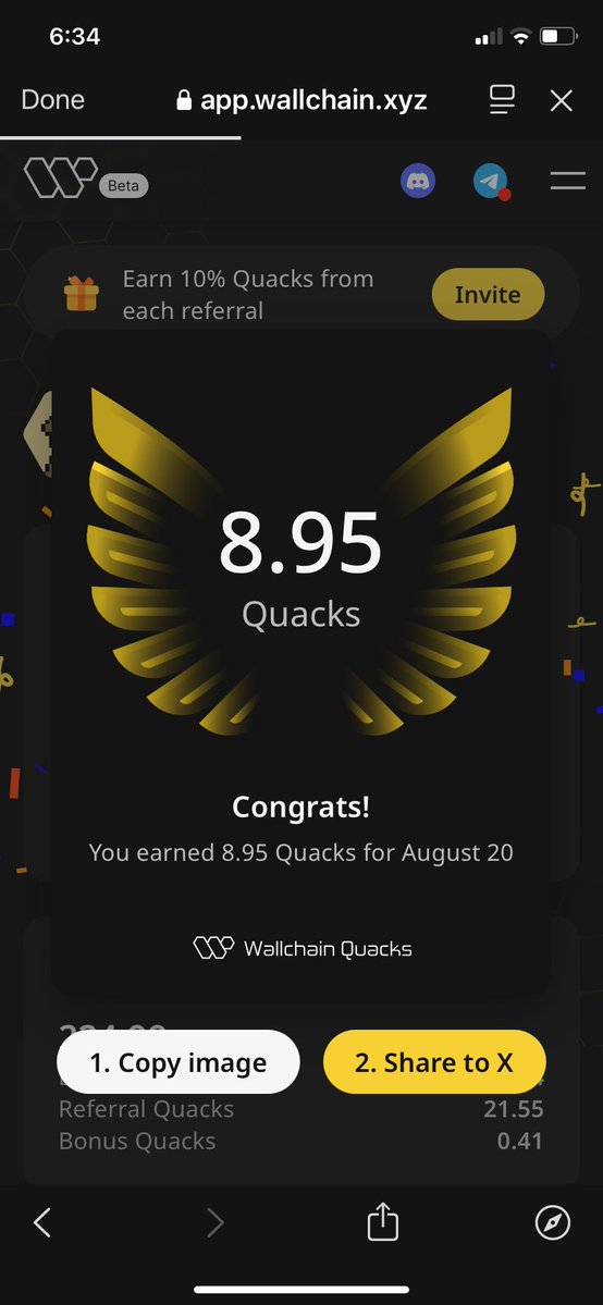 Aminatuu (@web3lady_) on Twitter photo Another day on my Quack earn journey 🦆✨
Today I stacked 8.95Quacks on <a href="/wallchain_xyz/">Wallchain Quacks</a> and trust me, every single one feels like fuel on the path to Mindshare greatness
But here’s the magic of Wallchain ,it’s not just about stacking Quacks.
It’s about the ecosystem that Another day on my Quack earn journey 🦆✨
Today I stacked 8.95Quacks on <a href="/wallchain_xyz/">Wallchain Quacks</a> and trust me, every single one feels like fuel on the path to Mindshare greatness
But here’s the magic of Wallchain ,it’s not just about stacking Quacks.
It’s about the ecosystem that