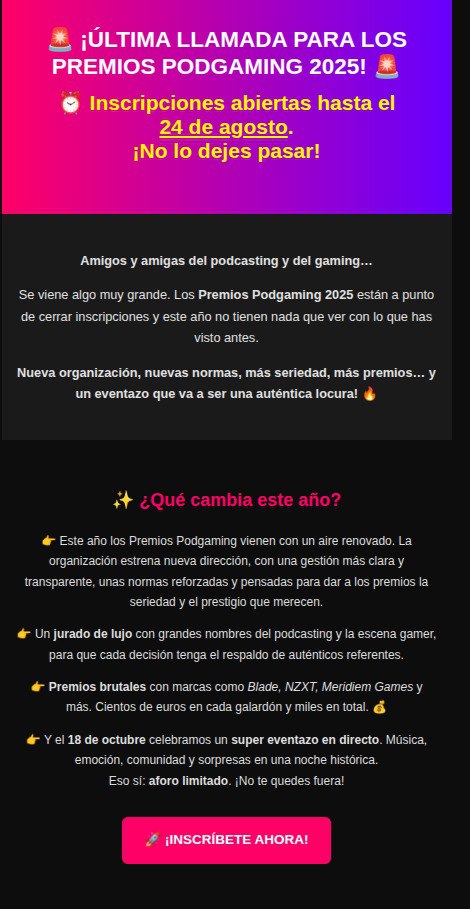 Date prisa, últimos días para la inscripción!!