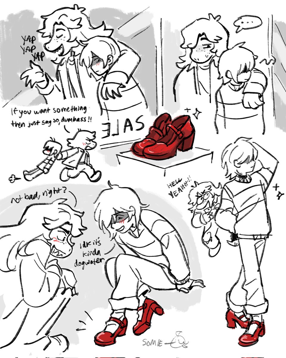 Kris gets heels in the lightworld saga #krusie
