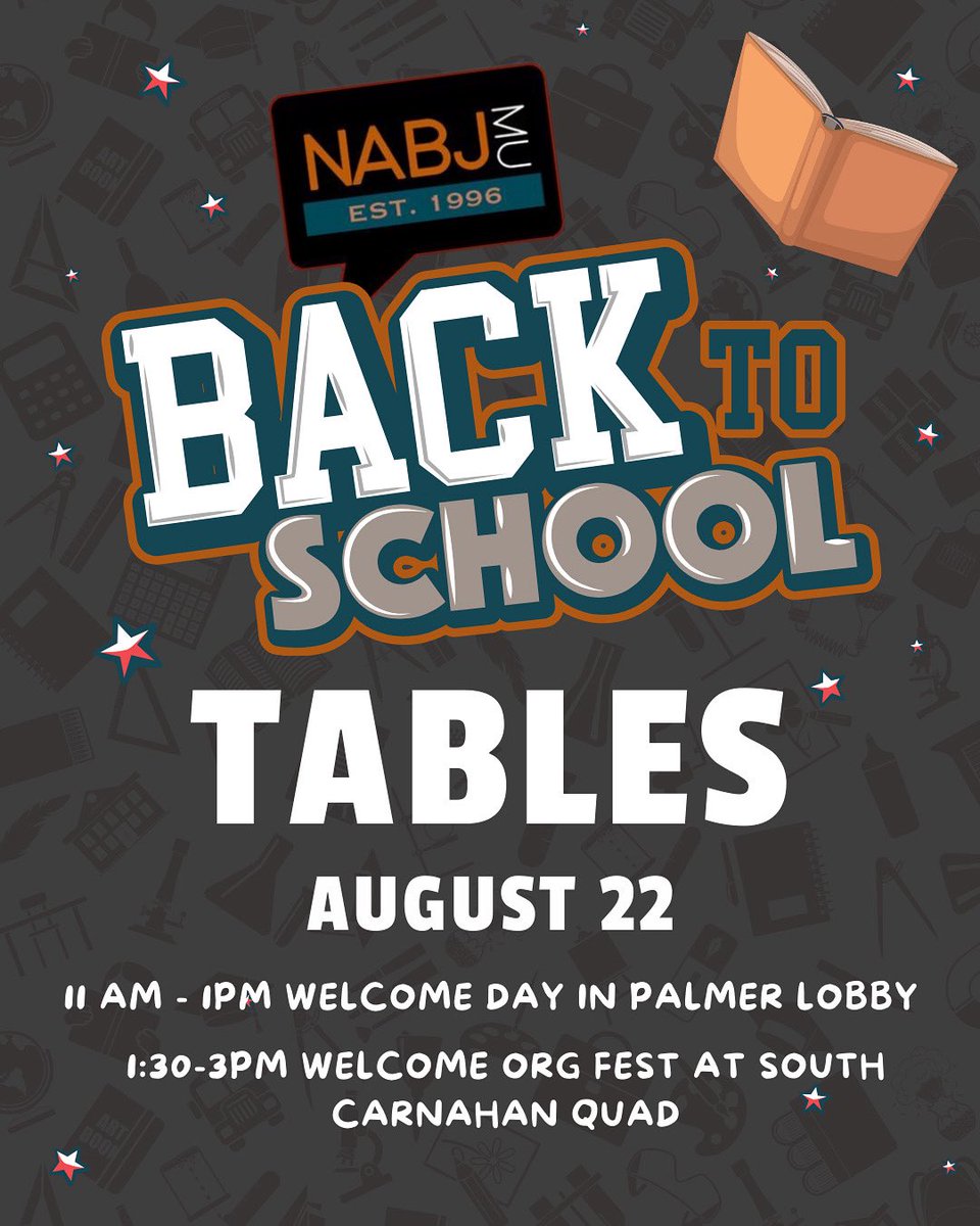 See you tomorrow Mizzou freshmen! We are excited to get to know you and show you the endless possibilities at Mizzou J-School through NABJ

From all of us in the MU-NABJ chapter, welcome back to school!
#nabj #mizzou #college #collegestudent