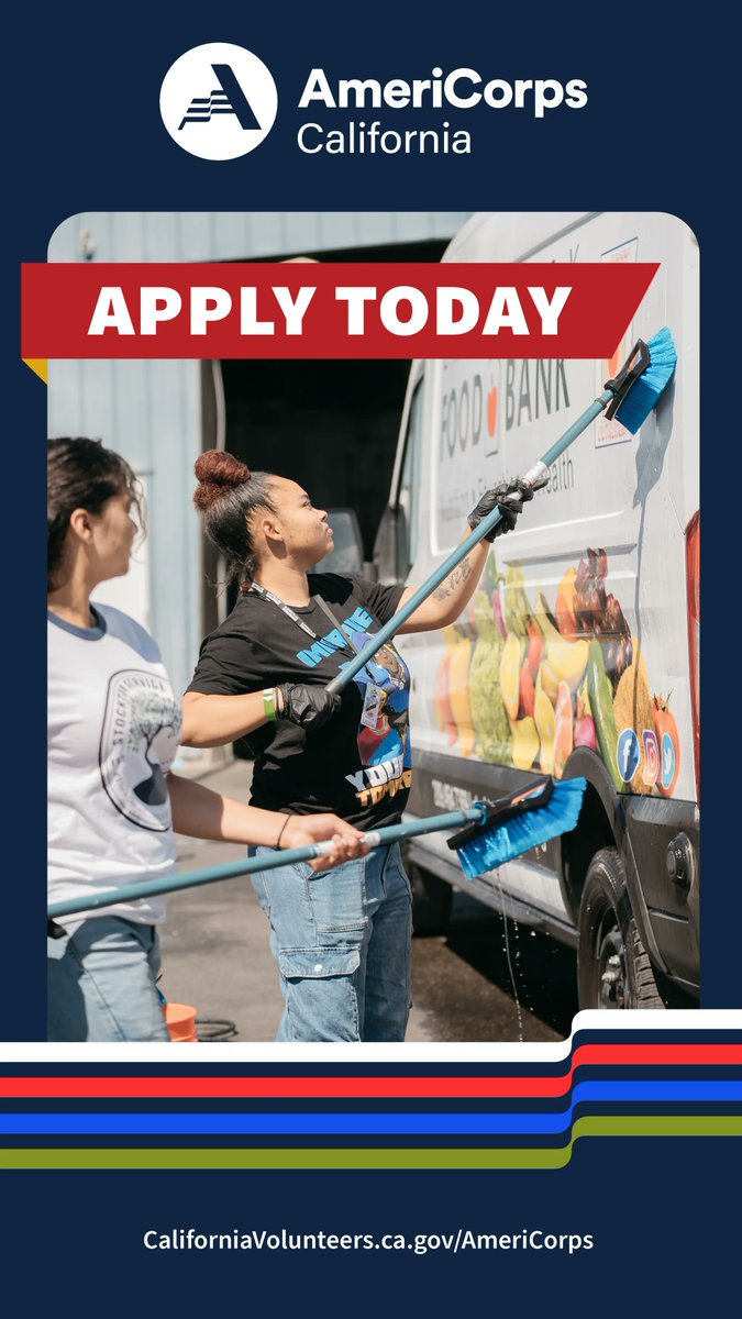 California is recruiting members to serve their communities while earning money. Make a difference today by visiting californiavolunteers.ca.gov/Americorps/.
 
#AmeriCorps #AmeriCorpsCA #ChooseAmeriCorps #UnitedWeServe #CaliforniansForAll #Community #AmeriCorpsMember #Service