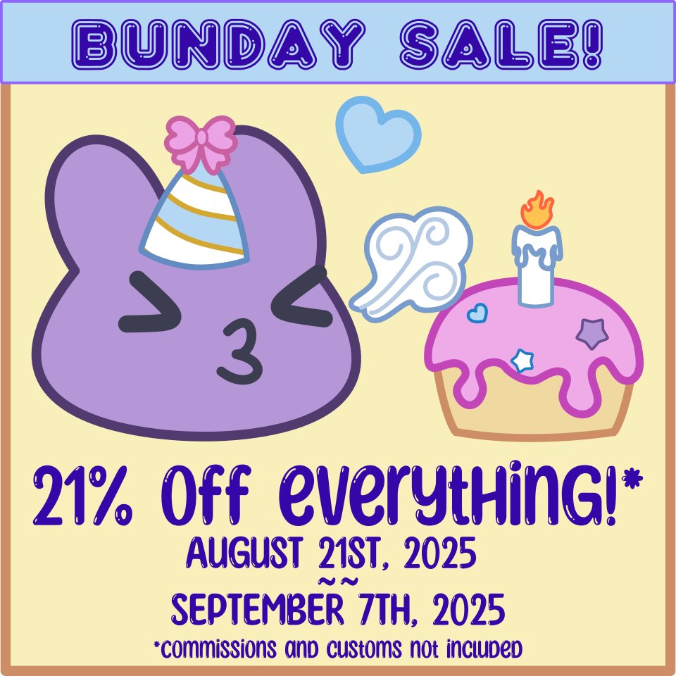 🎉 RESTOCK AND SALE 8 PM CST🎉
Every year, Larold *the* Uniphant must prepare for another bun to join the hivemind. Having the prior buns work helps him get the newest addition settled in without being overwhelmed :3