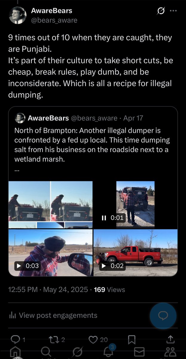 Sarbjit Dhaliwal, of Junk Be Gone Disposal, fined only $500 for illegally dumping a 2 ton truckload of garbage.

We need to send a stronger message to the Punjabi community that illegal dumping won’t be tolerated.

9/10 times when caught it’s them again.