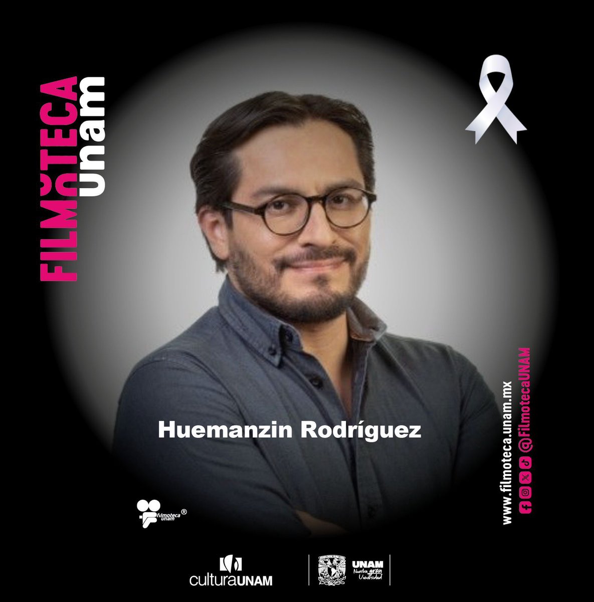 FilmotecaUNAM's tweet photo. Adiós a nuestro admirado Huemanzin Rodríguez, periodista y locutor quien con profesionalismo nos acercó a distintos horizontes desde su casa televisiva, el @Canal22.

Un abrazo a sus familiares y amigos. https://t.co/SaYFEUATzU