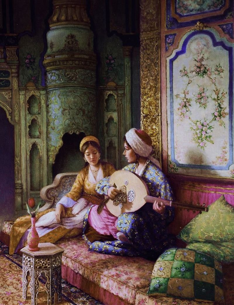Turkish girls, painted by Kamil Aslanger ✨