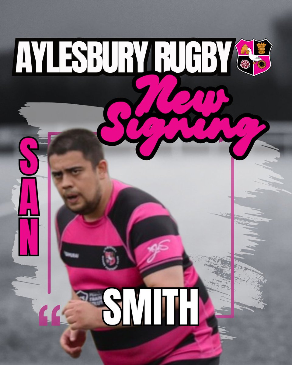 🩷⚫ New Player Spotlight

Welcome Sam Smith 👊
🩷 Centre (12/13)
⚫ Ex-Thatcham, Winchester, Basingstoke &amp; Edwardians
🩷 Back after 12 months out
⚫ Debut highlight: Try on debut 🥧
🩷 Looking forward to fitness, speed &amp; a big season ahead 💪

#AylesburyRugby #COYAs