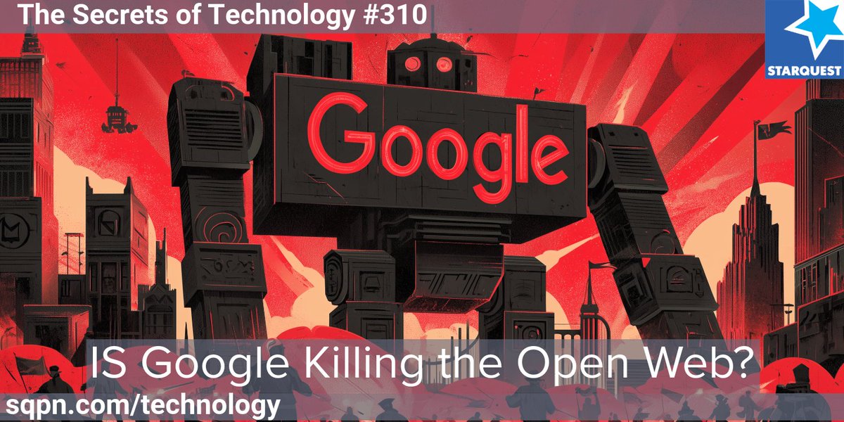 StarQuest Media (SQPN) (@sqpn) on Twitter photo The open web is at risk. Independent sites are vanishing under Google’s dominance & AI summaries. 🕸️ <a href="/bettnet/">Domenico Bettinelli</a> & <a href="/Ritualdiva/">Joanne Mercier</a> ask: is “lazy Googling” the real danger? starquest.fm/TEC310 #Google #Tech The open web is at risk. Independent sites are vanishing under Google’s dominance & AI summaries. 🕸️ <a href="/bettnet/">Domenico Bettinelli</a> & <a href="/Ritualdiva/">Joanne Mercier</a> ask: is “lazy Googling” the real danger? starquest.fm/TEC310 #Google #Tech