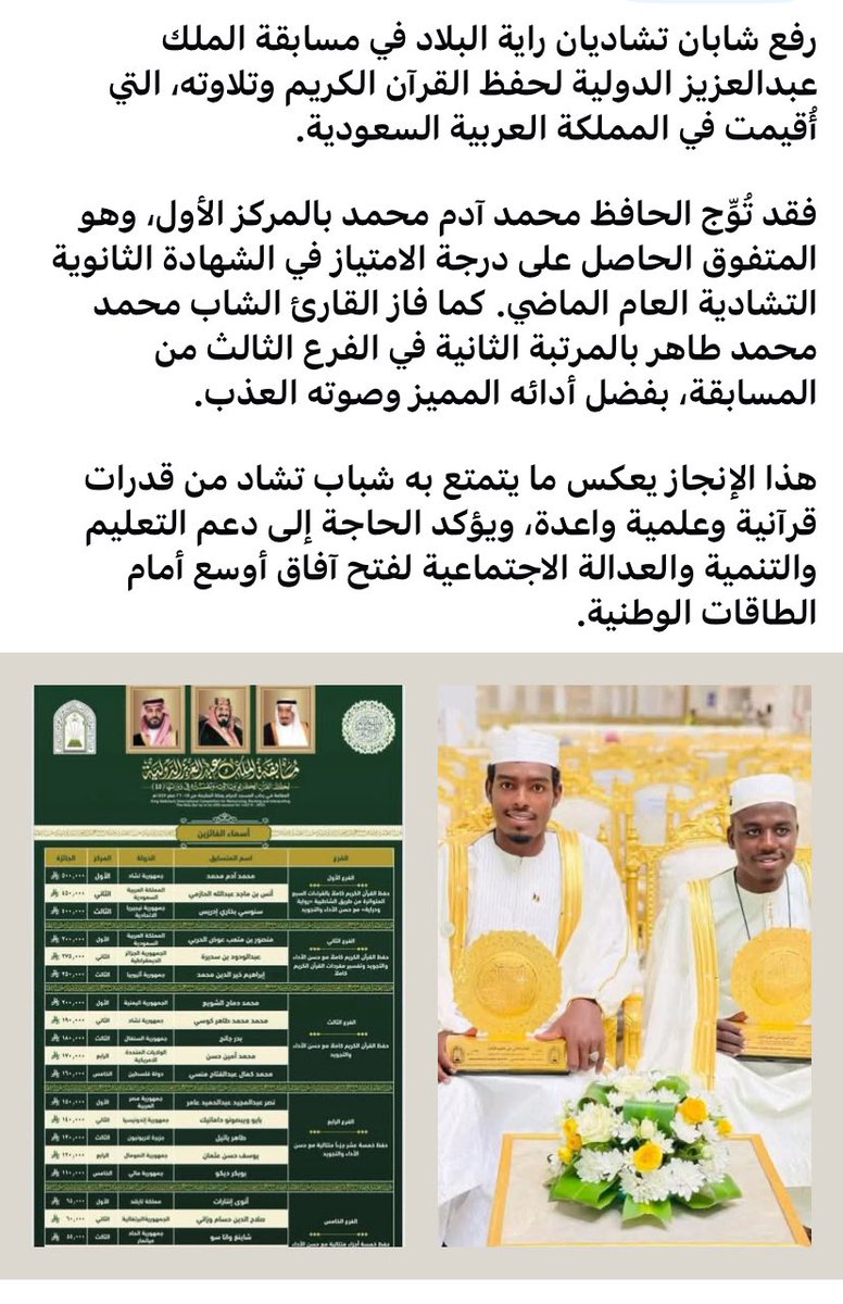 موفقين شباب رفعتم علم تشاد 🇹🇩