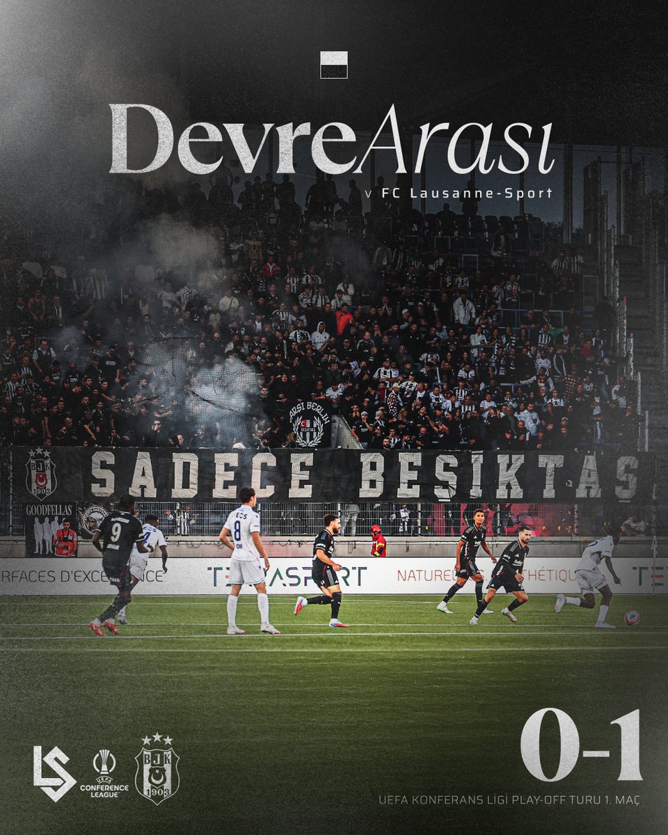 ⏸ İlk yarı sonunda 1-0 öndeyiz!

⬛⬜