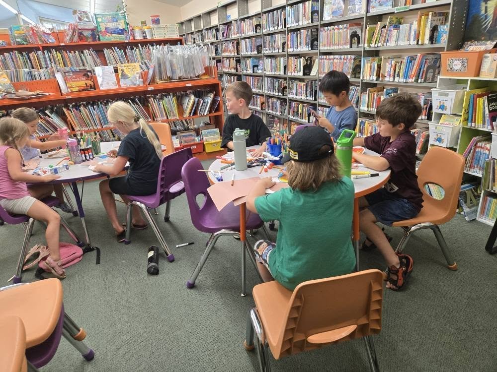 MelvilleLibrary's tweet photo. Afterwards, we headed outside to make art from nature!  The children were careful to only use leaves, sticks, and other treasures that had already fallen to the ground—nothing still growing. https://t.co/CoXNAE2OgV