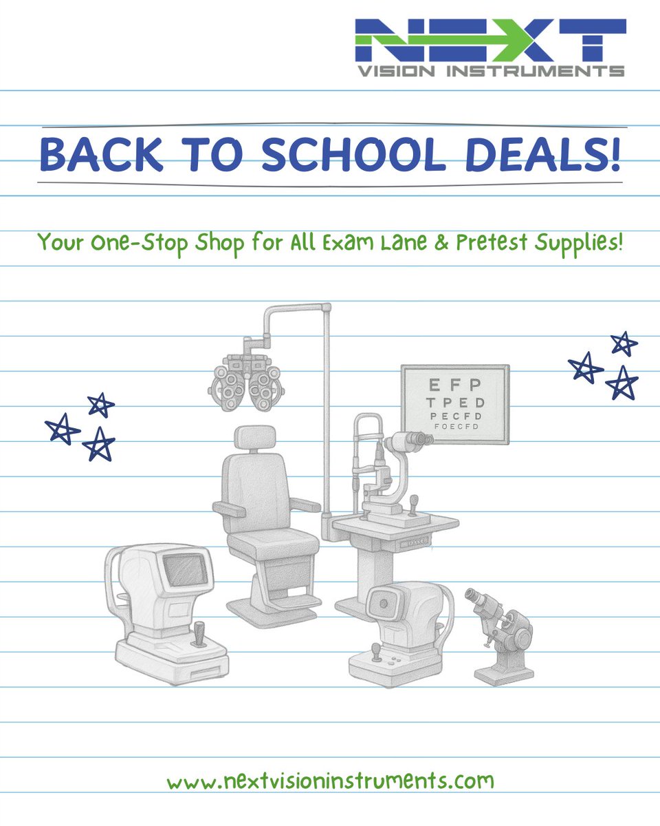 NextVision_'s tweet image. Flip through our handy-dandy notebook —
these Back-to-School deals are too good to forget!
727.483.9140
Sales@nextvision2020.com
nextvisioninstruments.com
#nextvisioninstruments #eyecare #ophthalmology #optometry #eyedoctor #eyecareprofessionals