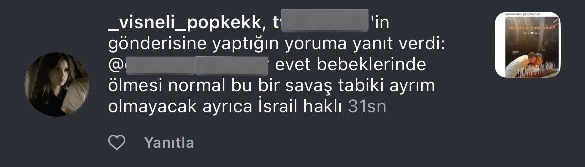 Şeytan ete kemiğe bürünüp dile gelse o bile i*rail haklı demez. Sen nasıl bir esfeli safilinsin ya