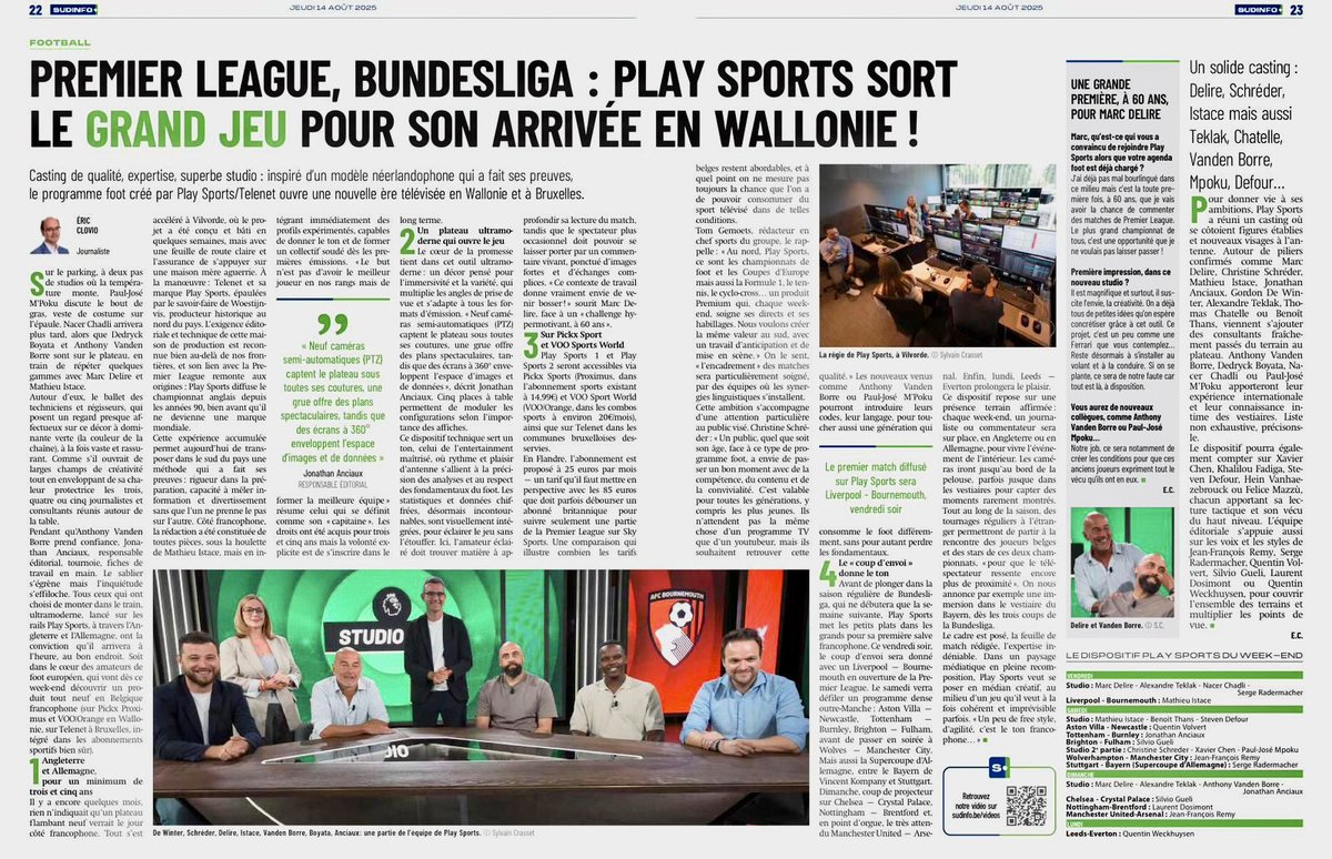 sergebellens's tweet photo. Launch of PlaySports - version FR. 
Now all over Belgium, 
on all telco’s. https://t.co/BizGiNIfwc