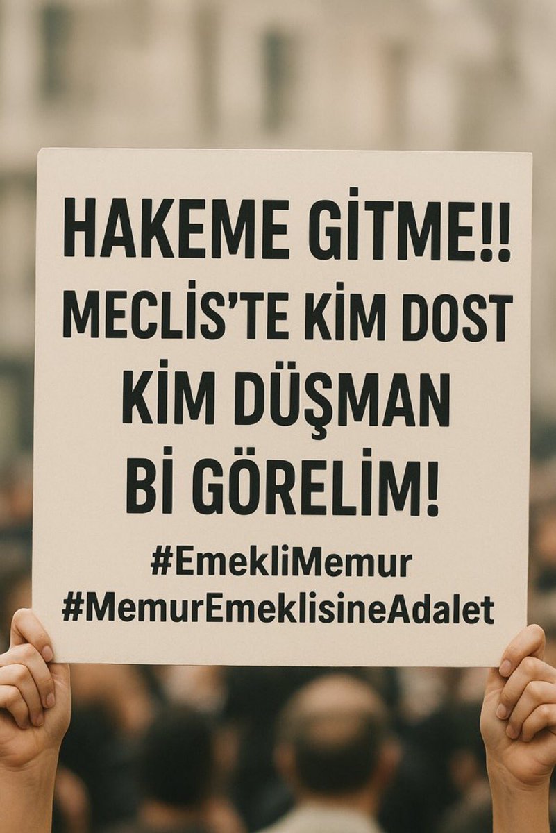 📢Hakem Heyeti 8 kişi ile toplanmak zorunda Hükümetin 6 Sendikaların 5 üyesi var
📢Sendika üye göndermezse  Anayasa'ya göre #Memur ve #EmekliMemur maaşı kanunla düzenlenmek üzere TBMM ye gidiyor
📢Hadi TBMM ye

<a href="/_aliyalcin_/">Ali YALÇIN</a>
<a href="/OnderKahveci/">Önder Kahveci</a>
<a href="/OrhanYILDIRIM__/">Orhan Yıldırım</a>
<a href="/MemurSenKonf/">Memur-Sen</a> 
<a href="/Kamu_Sen/">Türkiye Kamu-Sen</a>