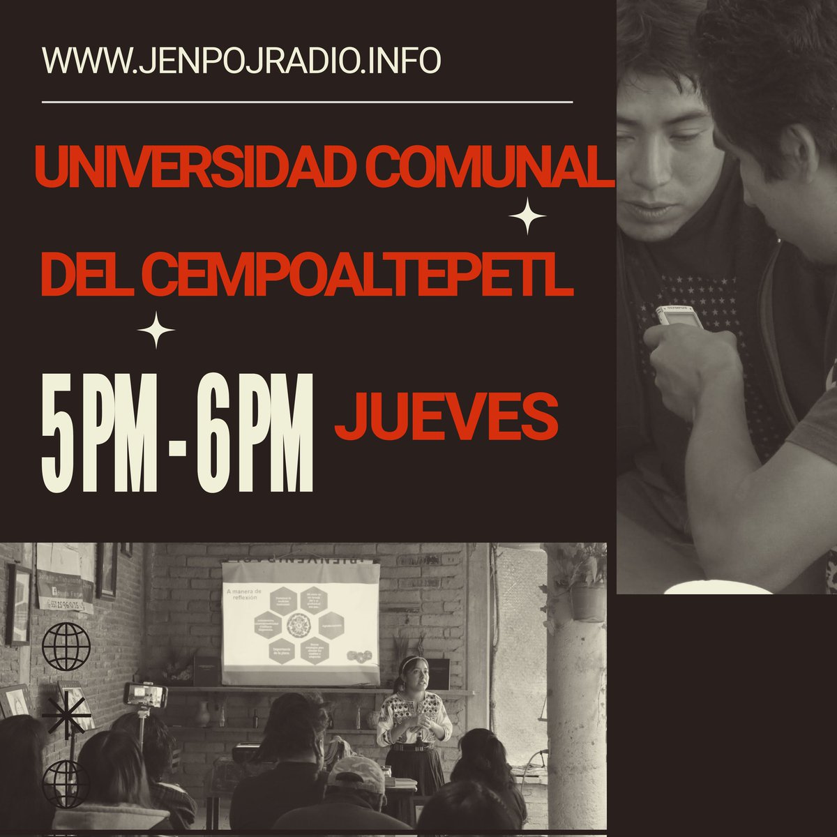 Hoy en punto de las 5 Pm tendremos la participación de la Universidad Comunal del Cempoaltepetl para compartirnos sobre la oferta educativa que ofrecen #uaco #universidad #unicem #Tlahui #jenpoj