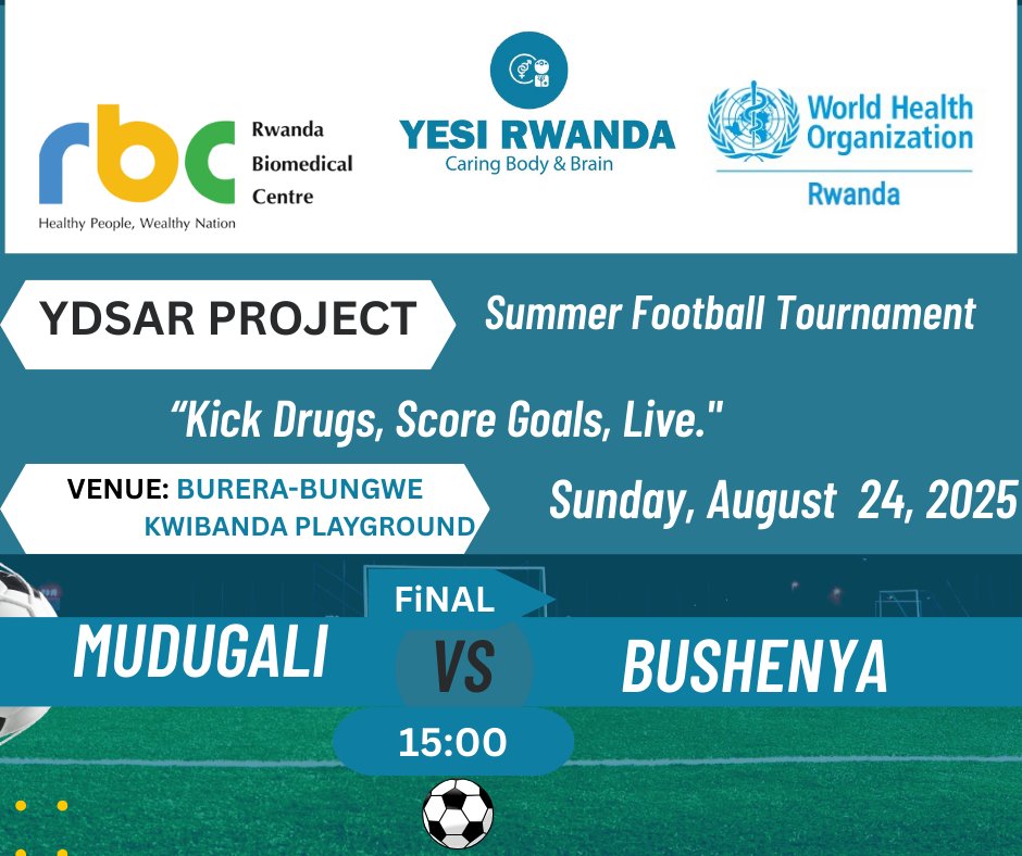 OMunyemana's tweet photo. Summer Football Tournament Closing match happening this coming Sunday.
#YDSARProject https://t.co/0sM0YVhXJa