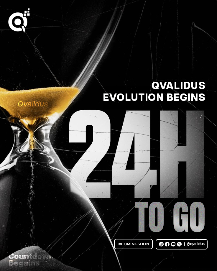 Qvalidus1's tweet photo. โณโก 24 Hours to Go!
The clock is ticking, and the wait is almost over. Tomorrow marks the beginning of a new era with
Qvalidus where innovation meets transformation and the future unfolds before your eyes. ๐โจ
#Qvalidus #24HoursToGo #CountdownBegins #StayTuned https://t.co/XzbHFCmel2
