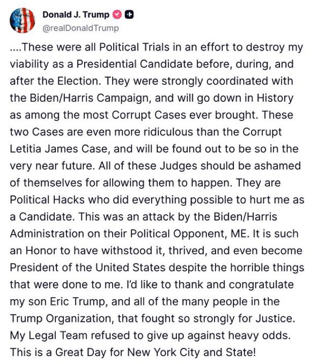 Laura Loomer (@lauraloomer) on Twitter photo While I congratulate President Trump on his legal victory today, this isn’t a victory until the corrupt Judge Arthur Engoron and communist NY Attorney General Letitia James <a href="/TishJames/">Tish James</a> are held accountable to the fullest extent of the law.
IMPEACH JUDGE ENGORON! LOCK TISH UP! While I congratulate President Trump on his legal victory today, this isn’t a victory until the corrupt Judge Arthur Engoron and communist NY Attorney General Letitia James <a href="/TishJames/">Tish James</a> are held accountable to the fullest extent of the law.
IMPEACH JUDGE ENGORON! LOCK TISH UP!