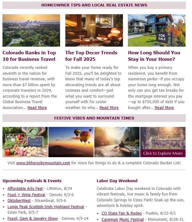 CORealEstate411's tweet photo. We've got an upcoming estate sale that you're going to want to attend - lots of great items! See what else is going on in our latest PeakDream newsletter https://t.co/qcZfc64NlY 🖱️#DecorTips
#RealEstateNews #ColoradoRealEstate #EstateSale #RealtyNews #MarketStats #LocalUpdates #fallfestivals #ColoradoEvents #SellingYourHome #ColoradoRankings #NewBHHSagent #COSmarketreport #BHHS #PeakDream #LocalNews #IndustryUpdate #BerkshireRealty #HomesForSale