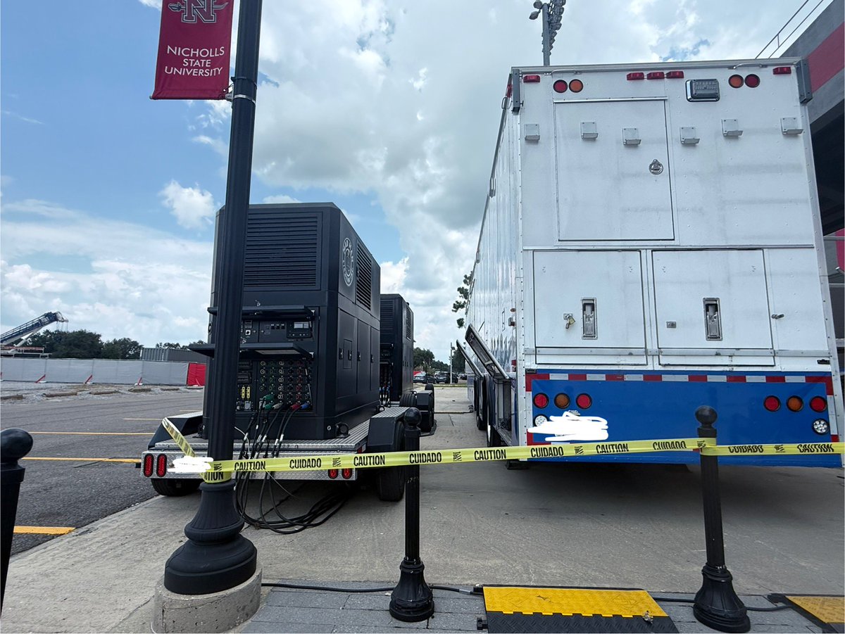 Big games require big production trucks. This thing is massive. 

ESPN has arrived in Thibodaux, getting prepped for a nationally televised Week 0 game featuring <a href="/UIWFootball/">UIW Football</a> vs <a href="/Nicholls_FB/">Nicholls Football 🏈</a> on Saturday at Noon on ESPN2.

<a href="/espn/">ESPN</a> <a href="/SouthlandSports/">Southland Conference</a> <a href="/UIWAthletics/">UIW ATHLETICS</a> <a href="/GeauxColonels/">Nicholls Colonels</a>