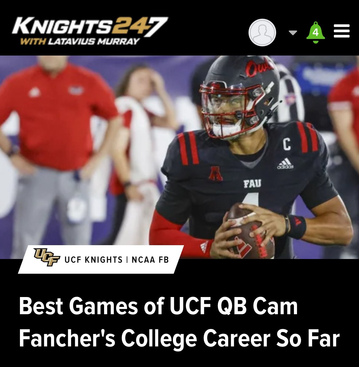 With word surfacing that Cam Fancher has won the starting job for the season opener, Knights 247 looks at his best games in college football. Read more at Knights247.com. 

247sports.com/college/centra…