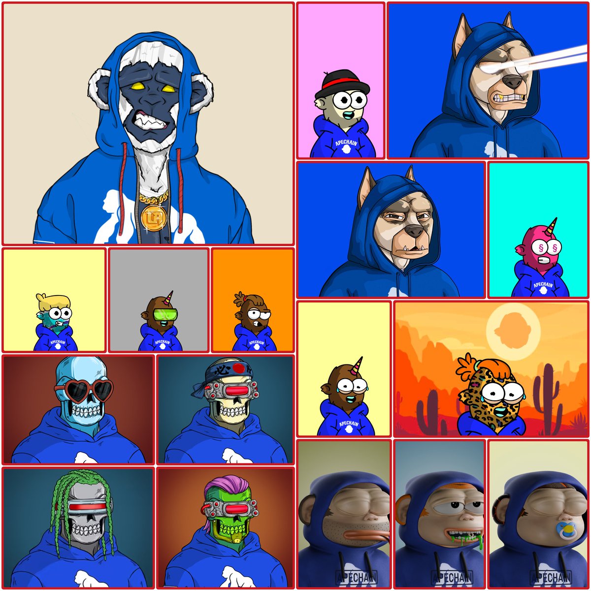 My ApeChain hoodie gang is growing.

<a href="/chumpzonape/">ChumpzOnApe</a> 
<a href="/ApeAlphaDogs/">ALPHA DOGS</a> 
<a href="/YowieOnApe/">Yowies👣 MINT LIVE</a> 
<a href="/PapeFamily/">Pape</a> 
<a href="/fuonape/">FOREVER UNDEAD</a>