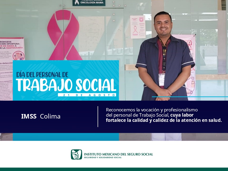IMSSColima's tweet photo. 📌 21 de agosto | Día del Personal de #TrabajoSocial. 💙
El #IMSSColima reconoce su vocación y profesionalismo. Su labor fortalece la calidad y calidez de la atención en salud. #IMSS https://t.co/eqlvzY5eAx
