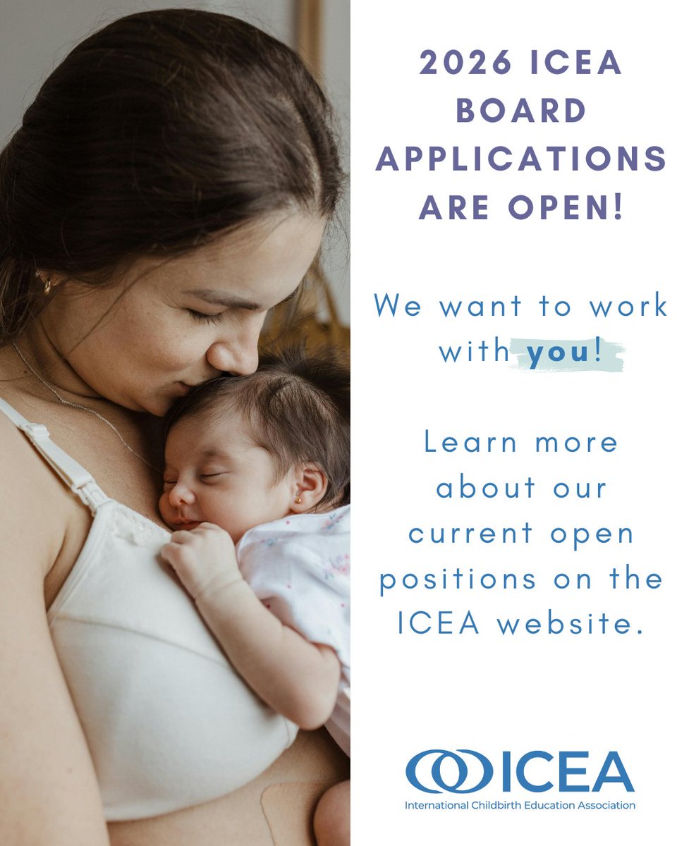 Want to make a difference in the lives of families across the globe? Passionate about improving perinatal care? Looking to become more involved with ICEA?

Apply for the 2026 ICEA Board today!

🔗Learn More: icea.org/2026-icea-boar…