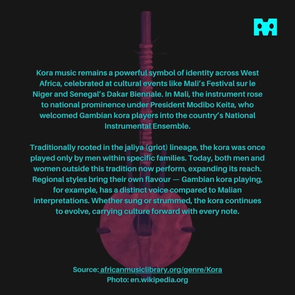 MileleMuseum's tweet photo. The kora sings what history remembers. Passed down through jali families, this 21-stringed harp is the voice of generations — telling stories of kings, warriors, and the lives in between. Each note holds an inheritance. 🎶 #milele #milelemuseum #african #africaninstruments https://t.co/HAi7kP1uSn