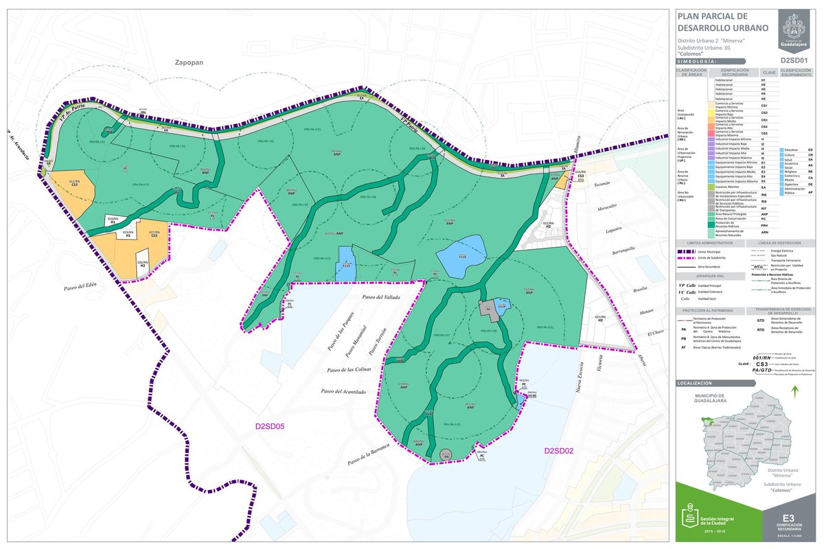 Ahora quieren una torre de 15 pisos, 140 depas y 280 cajones de estacionamiento en <a href="/BosqueColomos/">Bosque Los Colomos</a> (zona amarilla), ÁREA DE CONSERVACIÓN. Ya el <a href="/GuadalajaraGob/">Gobierno de Guadalajara</a> descartó viabilidad pero los promotores recurrieron al Tribunal de Justicia Admin, ahí lo discute ya la Sala Superior.
