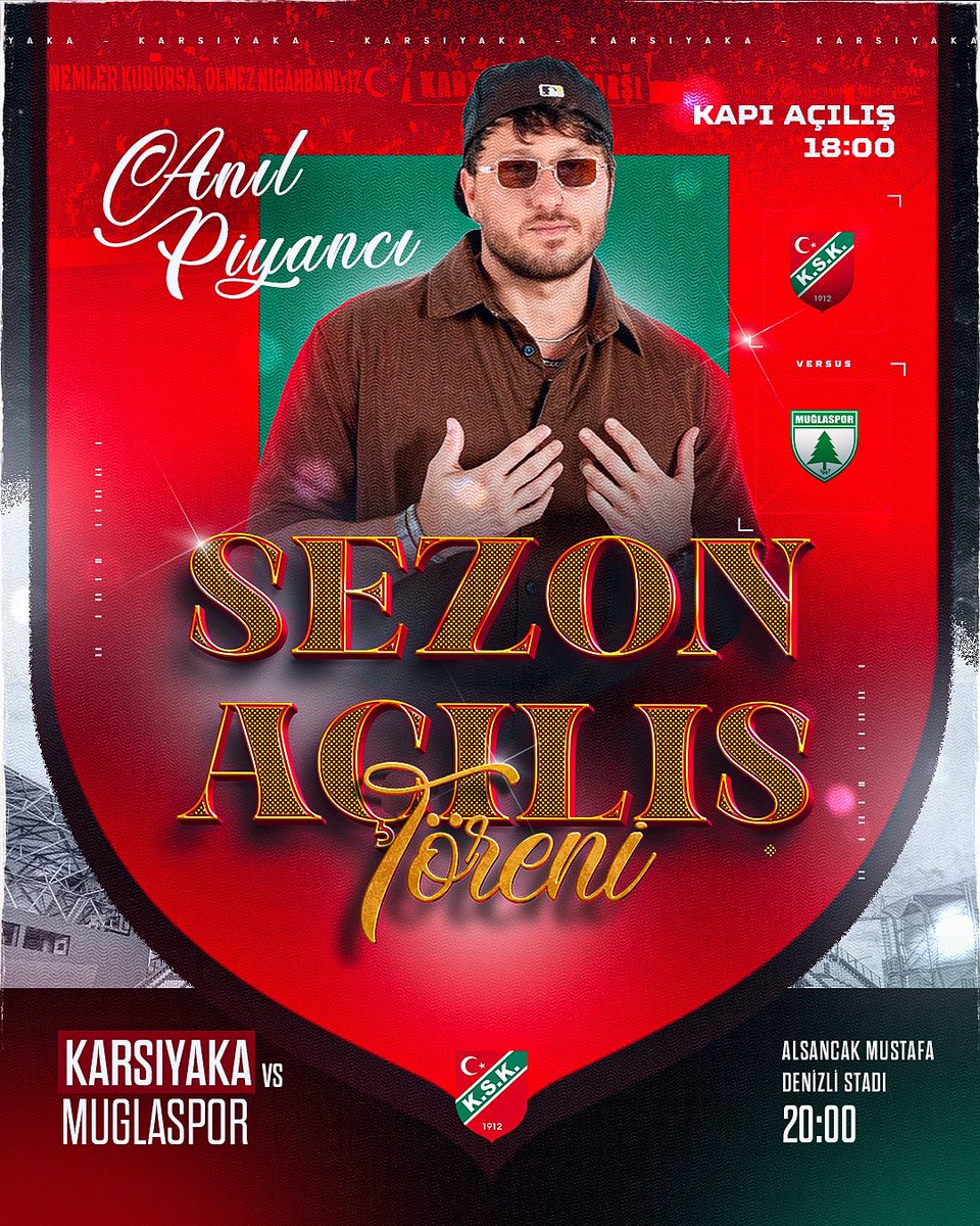 📢 22 Ağustos’ta Büyük Buluşma!

Sezon açılışımız ve Muğlaspor hazırlık maçımız öncesinde sahne coşkusu Anıl Piyancı’dan! 🎤🔥

Alsancak Mustafa Denizli Stadı’nda, kapı açılışının hemen ardından Anıl Piyancı Karşıyaka taraftarına özel konseriyle tribünleri ayağa kaldıracak.