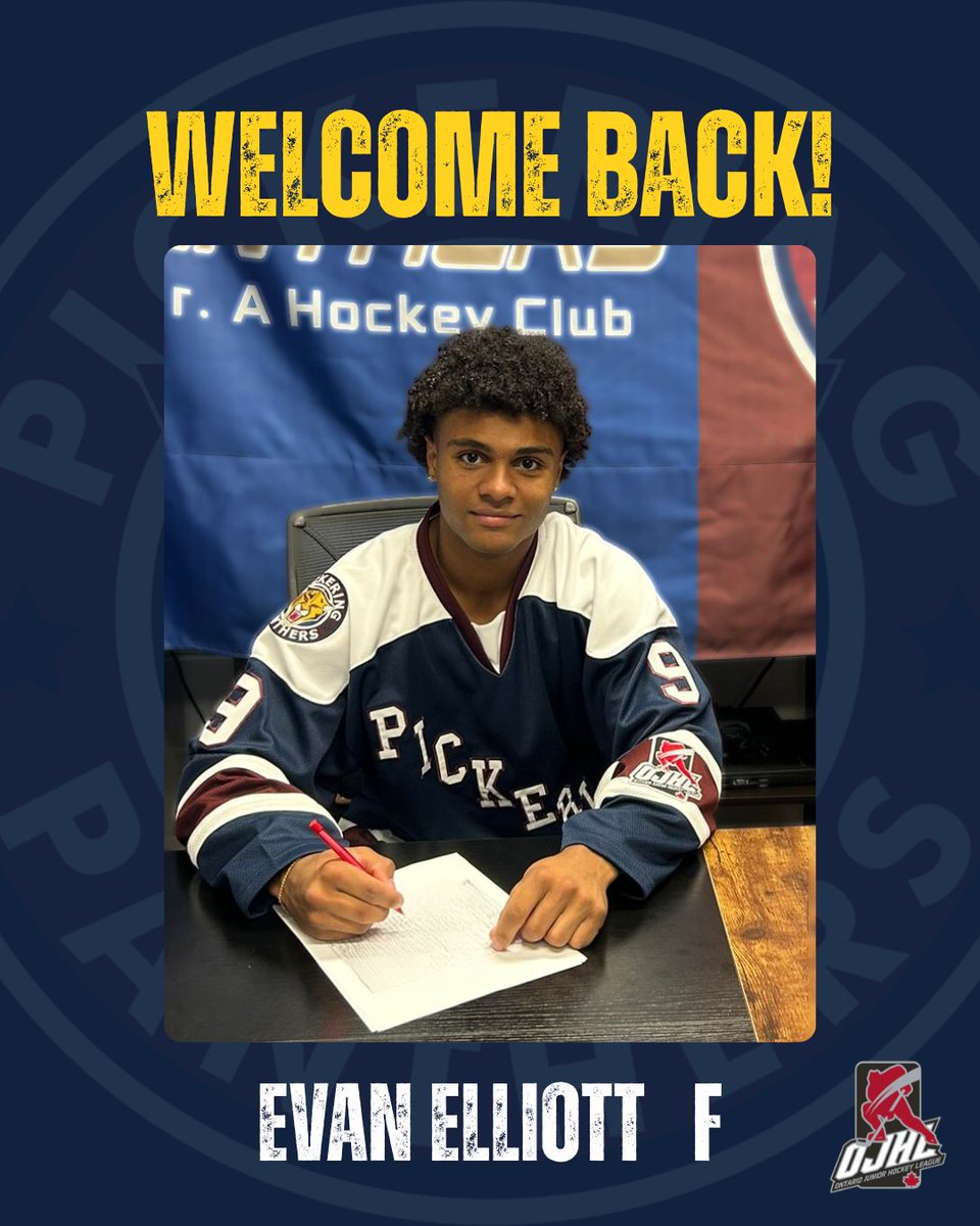 Welcome back, Evan Elliott (F)!
The Whitby, ON native returns for his 18-year-old season, bringing speed, energy &amp; playmaking to the Panthers in 2025–26.
#PanthersHockey #OJHL #PickeringPanthers