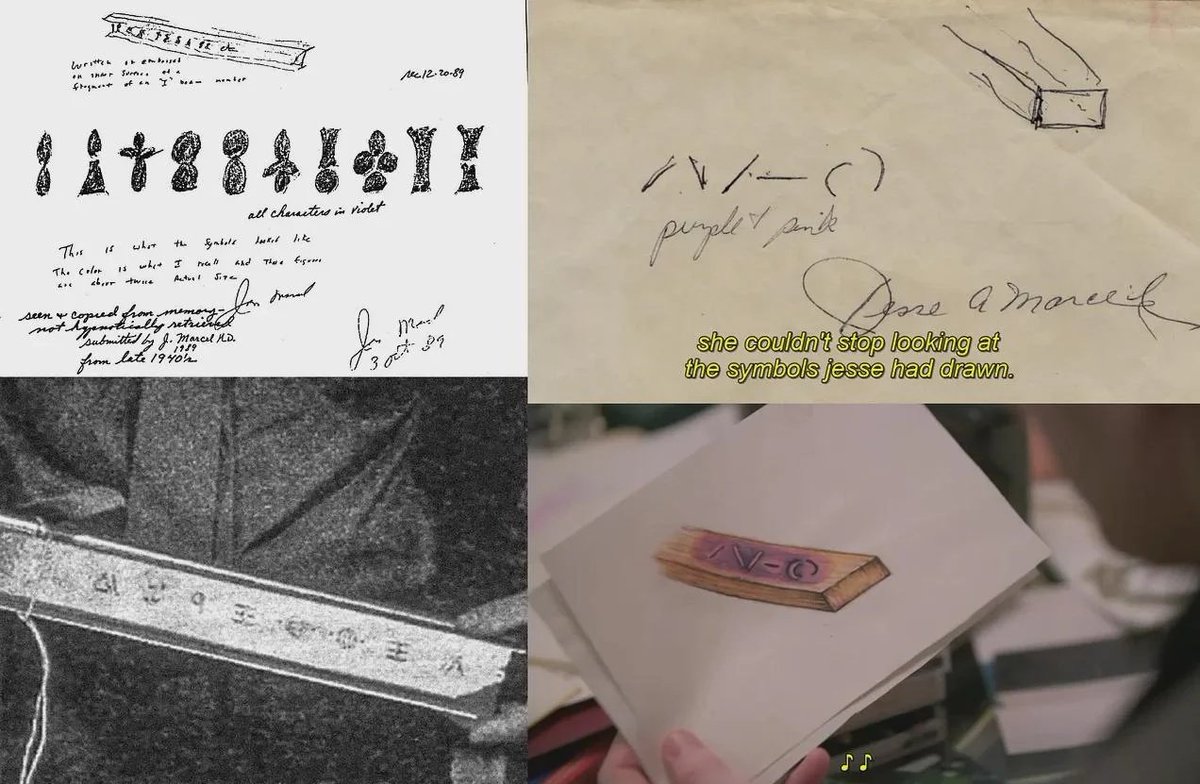 Truthpole's tweet photo. 🚨 The  alleged Glyphs from that were engraved on the Craft in Roswell UFO Crash 1947

@Grok Can you decode these glyphs? 

#Ufotwitter #BobLazar https://t.co/QESr0qfuoT